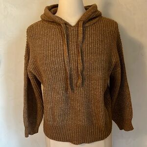 Nine West Fall Brown & cream hoodie sweater Size Large